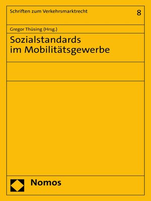 cover image of Sozialstandards im Mobilitätsgewerbe